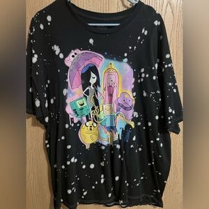 Black Graphic adventure time T-Shirt